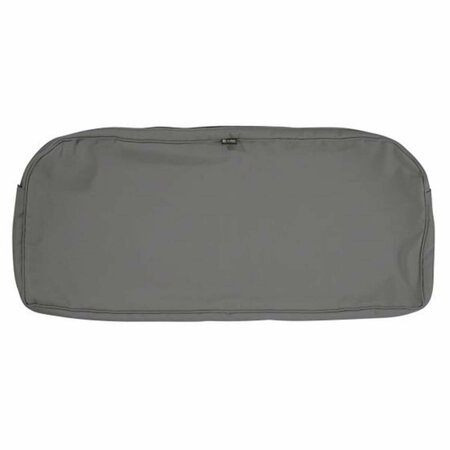 CLASSIC ACCESSORIES Montlake Fadesafe Contoured Back Cushion Cover - Charcoal Grey, 41 x 18 x 3 in. CL57537